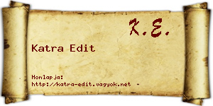 Katra Edit névjegykártya